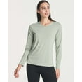 thumbnail image 2 of Real Essentials 4-Pack: Women's Dry-Fit Long-Sleeve V-Neck Athletic Workout Shirt (Available in Plus Size), 2 of 7