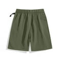 thumbnail image 3 of VSSSJ Mens Quick Dry Cargo Hiking Shorts Casual Elastic Waist Athletic Outdoor Fishing Work Shorts Loose Lightweight Breathable Beach Shorts Green XL, 3 of 3