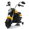 thumbnail image 3 of Motorcycle Ride On Toys, 6V Kids Ride On Motorcycle Battery Powered Electric Toy, Electric Motorcycles for Kid Boys Girls w/ Training Wheels & LED Front Headlight, Suitable for Ages 2-4, Yellow, R1493, 3 of 6
