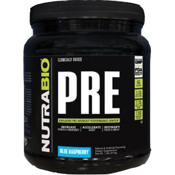 Nutrabio Kosher Pre Workout Blue Raspberry 1 3 Lb Walmart Com