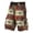 Khaki, variant on Cargo Shorts for Men 2026 Summer Casual Vintage Western Cowboy Style Printed Straight Leg Shorts with Pockets Workwear