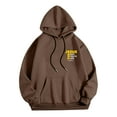 thumbnail image 4 of QHFBli Cotton Men's Hoodie Mens God Print Casual Hooded Sweatshirt Long Sleeve Pullover Comfortable Daily Wear Streetwear Fashion Brown L, 4 of 5