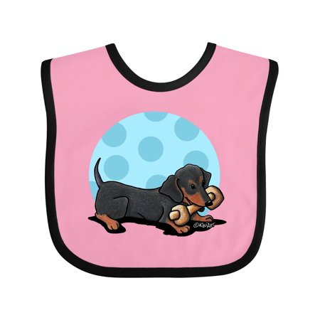 

Inktastic Wiener Dog (Dachshund) with Bone Gift Baby Boy or Baby Girl Bib