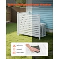 thumbnail image 5 of KFFKFF 2 Panels Outdoor Privacy Screen, 48 x 48 in Vinyl Fence with 19.7 in Ground Stakes, Equipment Enclosure for Pool, Trash Can, and A/C Units, White, 5 of 9