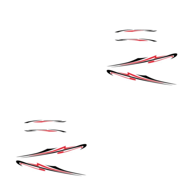 Thinsony Easy Removal For Customized Look Car Decals Sports Motorhome Stripes Overall black red 2Set