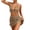 Khaki, variant on Crochet Bikini Sets for Women Hollow Out Knit Halter Neck Swimsuits Boho Tassel Hem Skirt Bottom See Through Cover Up Two Piece Bathing Suits