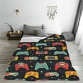 thumbnail image 5 of Honeii Retro Video Game Print Fleece Blanket - Throw Blanket for Bed, Sofa, Couch, Camping, and Travel , Microplush Ultra Soft Warm Blanket-40"x30", 5 of 7