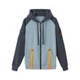 thumbnail image 4 of HOMADLES Mens Hoodie Jacket Zip Casual Athletic Long Sleeve Hood for Men Cardigan Hoode Solid Hooded Sweatshirts Light Blue L, 4 of 4