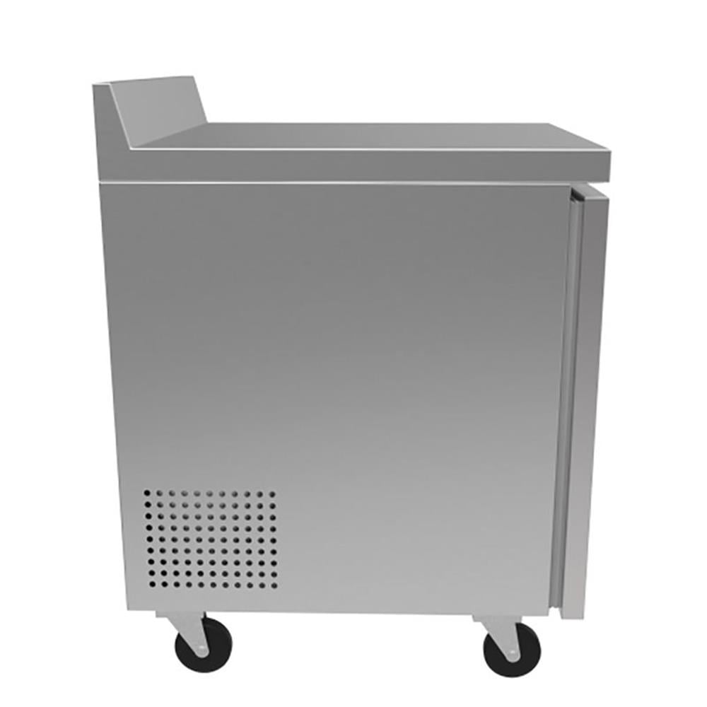 Pemberly Row 27" Stainless Steel Worktop Commercial Refrigerator in Silver