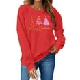 thumbnail image 4 of hotojiny Women's Christmas Sweater Crew Neck Fashion Print Knit Pullover Casual Long Sleeve Oversized Tops Ugly Sweater, 4 of 6