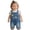 czb# Blue473, variant on CUZIBR Girls Kids Baby Outfits Easter Cute Rabbit Denim Jumpsuit Overall Solid Color Vintage Classic Front Embroidery Pockets Wide Leg Short Suspender Trousers Trendy Clothes,Blue,12-18 Months