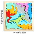 thumbnail image 2 of Wooden Toddler Puzzles, Montessori Toys for 1 2 3 Year Old Boys, Toys for 1 2 3 Year Old Boy Birthday Gifts, 12 Pack Dinosaurs Toddler Learning Educational Puzzles, 2 of 9