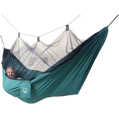 Blue Sky Hammocks Mosquito Net Hammock with Bonus Tree Strap, Green by Blue Sky Hammocks