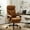 Brown-2| With footrest, variant on TROPOW Computer Gaming Chair with Foot Rest, Ergonomic High Back Heavy Duty Task Desk Office Chairs with Wheels, Flip-Up Arms, Adjustable Height, PU Leather, 500LBS Capacity