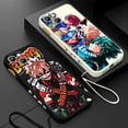 thumbnail image 5 of Funda de teléfono de Anime My Hero Academia para Apple iPhone, 15, 14, 13, 12, 11 Pro Max Plus, 8, 7, SE, funda líquida con Capa de cuerda izquierda, 5 of 5