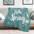 thumbnail image 4 of Hello Spring Throw Blanket 50"x60" Spring Saying Flowers Throw Blanket Ultra Soft Warm Fleece Blanket Unique Ideas Girls Boys Cozy Flannel Throw, 4 of 8