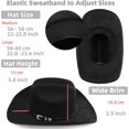thumbnail image 2 of Big Cowboy Hat for Women and Men, Wide Brim Cattleman Style, Western Cowgirls Beach Hat, Durable Straw Material, 2 of 5
