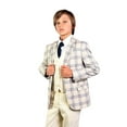 thumbnail image 2 of B-105 Off White 3Pc Compose Suit With Vest By Alberto Nardoni Brand Designer, 2 of 3