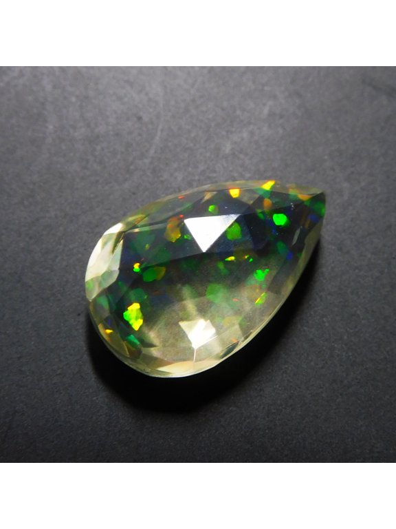 CERTIFIED 9.80 Ct Natural Fire Boulder Opal Pear Cut Loose Gemstone For Pendant