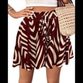 thumbnail image 1 of Pantalones Cortos Holgados para Playa, Vacaciones, Verano, Cintura Alta, Pierna , Informales, Elegantes Rojo M, 1 of 8