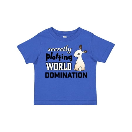 

Inktastic Secretly Plotting World Domination Cute Bunny Gift Toddler Boy or Toddler Girl T-Shirt