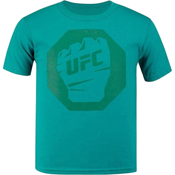 Camiseta gráfica con logo interior de puño interior para niños de UFC, verde, 4