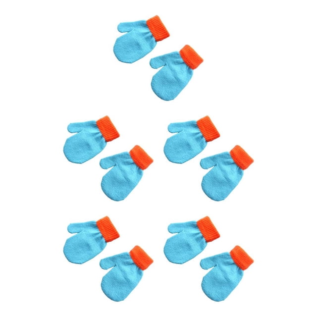 Minnieouse 1 par de mitones para niños, mitones para niños pequeños para exteriores, azul lago Type2 NO2