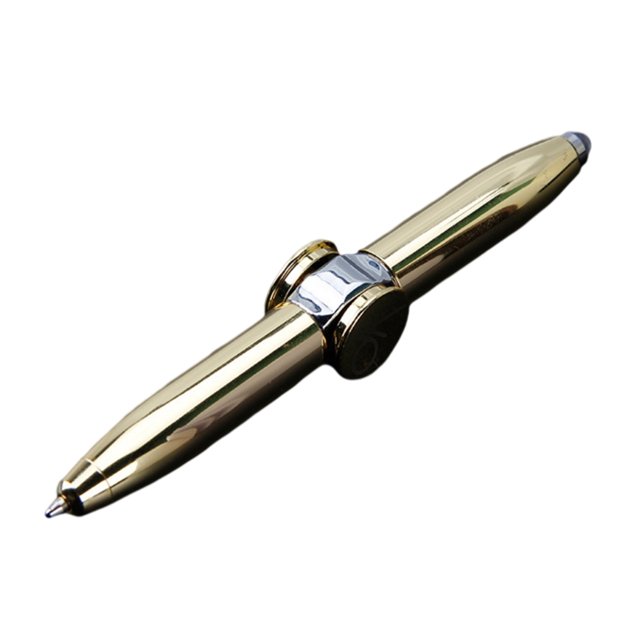 Bolígrafo de metal con giroscopio para la punta del dedo, bolígrafo de descompresión luminoso, bolígrafo de descompresión luminoso multicolor, bolígrafo giratorio con LED, elegante y moderno