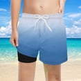 thumbnail image 2 of Athletic Shorts Boys Elastic Waist Drawstring Mesh Running Shorts Compression Liner Baseball Soccer Shorts Summer Shorts for Boys 5-6 Years, 2 of 4