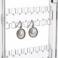 thumbnail image 4 of Foldable Earrings Display Stand 2-Panel Jewelry Hanger Organizer Bracelets Necklace Holder, Transparent, 4 of 6