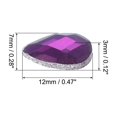 thumbnail image 2 of Unique Bargains Flat Back Acrylic Teardrop Gems, 12x7mm Teardrop Rhinestones Bead, Purple 100Pcs, 2 of 7