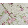 thumbnail image 4 of Chezmoi Collection Dakota Ensemble de Courtepointe Réversible 3 Pcs Rose Rose en Coton Prélavé Shabby Chic (Très Grand), 4 of 5