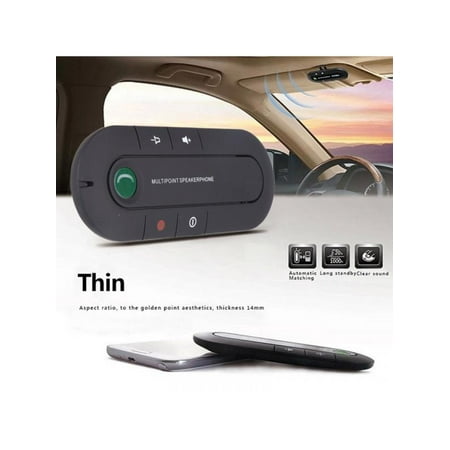 Topumt Hands Free Car Kit Speakerphone Speaker Phone Visor Clip Wireless