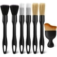 thumbnail image 1 of 7PCS Car Detailing Brush Kit - Ultra Soft Boars Hair Interior Detailing Brushes, Includes 4 Different Brushes, Multi-use for Cleaning Interior or Exterior - Perfect Car Accessory Gift, 1 of 7