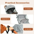 thumbnail image 5 of Infans Lightweight Baby Stroller Aluminium Frame w/ Net for Travel Gray, 5 of 6