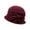 Wine, variant on Women's Summer Outdoor Travel Essentials Accessories Berets for Women Wool Mother Hat Outdoor Warm Windproof Wool Basin Hat Flower Topper Hat
