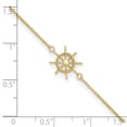 thumbnail image 3 of Primal Gold 14 Karat Yellow Gold Captains Wheel 9-inch Plus 1-inch Extension Anklet, 3 of 5