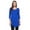 Royal Blue, variant on Women's Solid Basic Casual Side Button Trim Round Neck Blouse Shirt Tunic Top