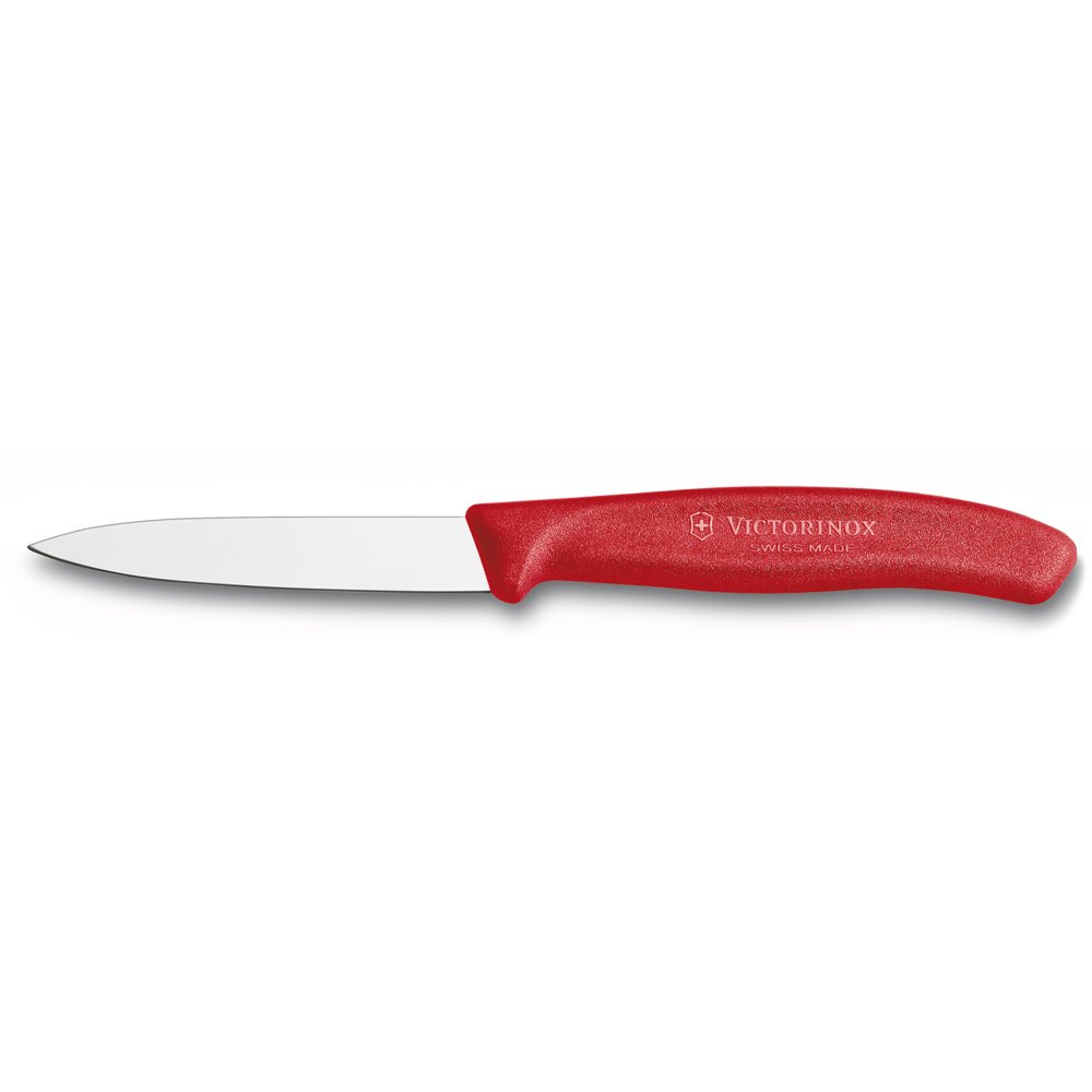 Victorinox Forschner Swiss Classic 31/4 inch Paring knife, Spear point, Straight blade, Red