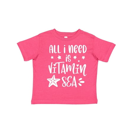 

Inktastic Summer All I Need is Vitamin Sea Starfish Gift Toddler Boy or Toddler Girl T-Shirt