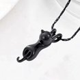 thumbnail image 4 of Collar con colgante de gato Yuxing joyería para colgar cenizas de animales negro 50 cm 10x20 mm, 4 of 5