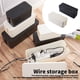 thumbnail image 5 of Ounissouiy Caja de almacenamiento extraíble de plástico, estuche ordenado para cables blancos, organizador de enchufes para el hogar, contenedor Almacenamiento y organización del hogar Blanco METRO, 5 of 6