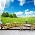 thumbnail image 3 of IDEA4WALL 4pcs Landscape from Balcony Peel and Stick Wallpaper Removable Wall Murals Large Wall Stickers for Home Decoration, 66"x24", 3 of 5