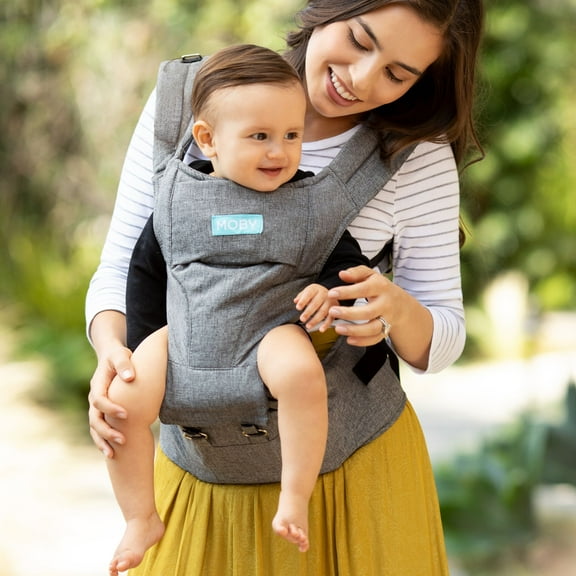 Moby Wrap 2-in-1 Baby Carrier   Hip Seat in Grey