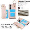 thumbnail image 3 of ELEHOLD Case for Samsung Galaxy A54 5G, Magnetic Closure Kickstand Zipper Wallet Case with 3 Card Slots & Ring Holder,Shockproof RFID Blocking Phone Case,Rosegold, 3 of 8