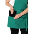 thumbnail image 3 of Delantal Unisex Chef Works Verde Kelly con Tres Bolsillos, 3 of 4