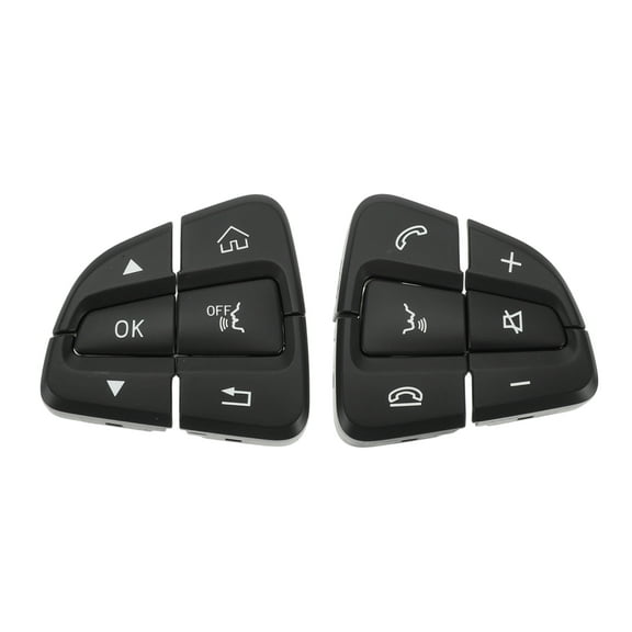 Unique Bargains Steering Wheel Buttons for Mercedes-Benz C250 C300 C350 C-Class (W205) 2016-2018 for Mercedes-Benz GLC Class Steering Wheel Button Cover Replaces No.A0999050200/A0999050300