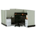 thumbnail image 1 of Workstation Desk 53H 2pack Cluster Powered Cubicles, 1 of 5