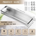 2 Pieces Stainless Steel Floating Shower Shelves Wall Mounted Bathroom ...