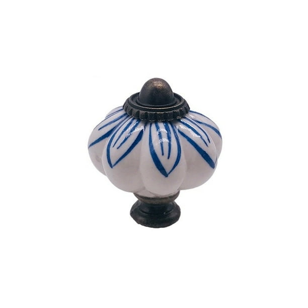 1pc Ceramic Pumpkin Knob 34mm Gabinete Cajón Manejo Muebles Cómoda Puertas Puertas Pulls for Hardware de la cocina del armario